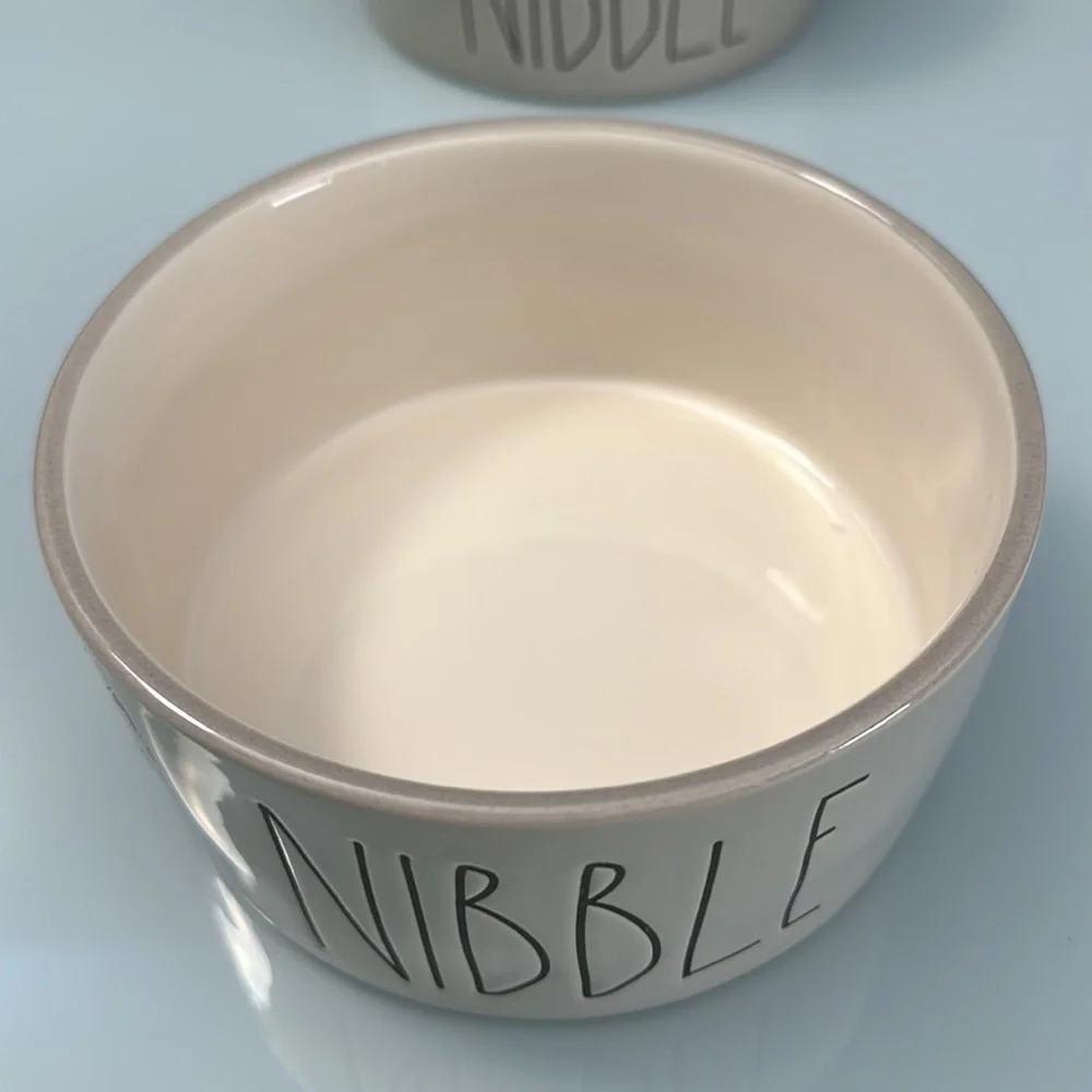New Rae Dunn Medium Dog Dish Set